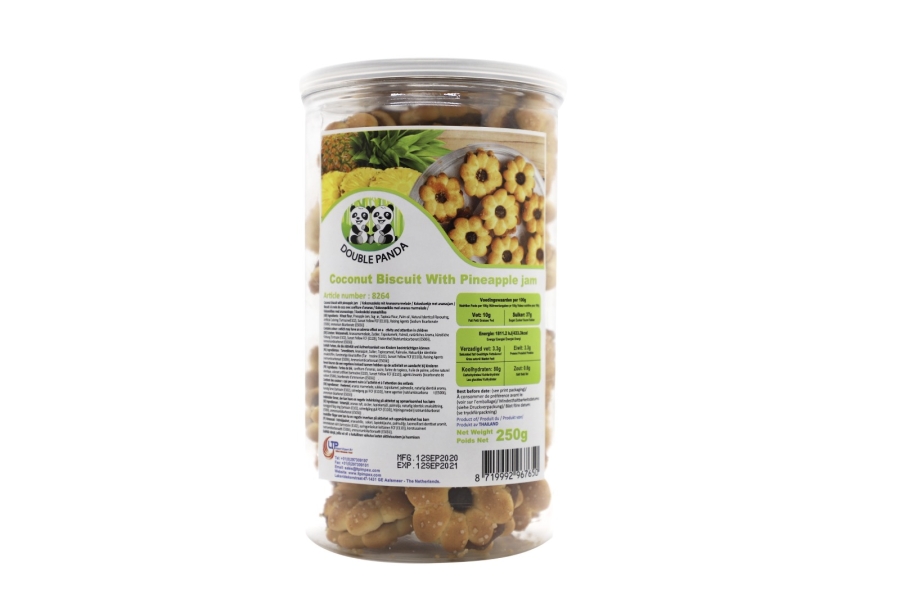 D.PANDA  椰子菠萝果酱饼干 250g | ASEA D.PANDA Coconut Biscuit Pineapple Jam cookies 250g