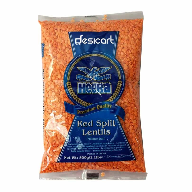 HEERA Red Split Lentils 500g | Heera 红扁豆 去壳 500g