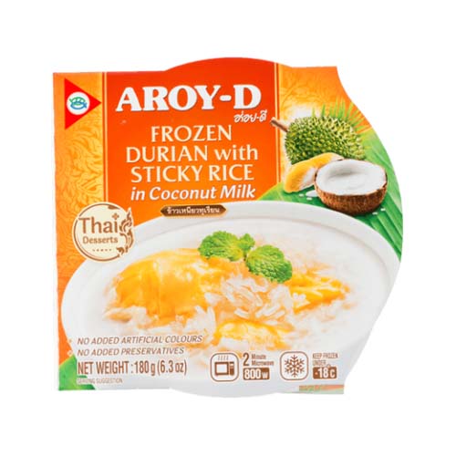 AROY D  榴莲椰子糯米 180g | ASEA AROY D 911645 Durian Sticky Rice In Coconut Milk 180g