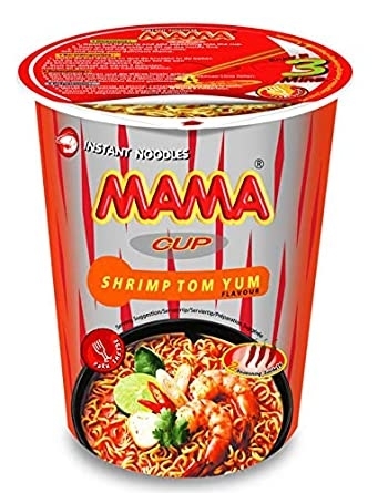 ASEA MAMA Instant Cup Noodle Shrimp Tom Yum 70g | 妈妈 即食杯面冬阴虾味 70g