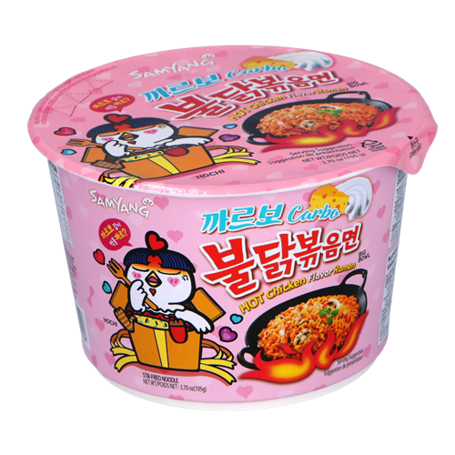 ASEA SAMYANG Hot Chicken Ramen Carbo Big Bowl 105g | 三养 辣鸡面 奶油味 碗 105g