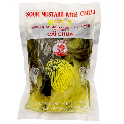 公鸡牌  酸菜 辣味 300g  | ASEA COCK BRAND Pickled Sour Mustard with Chilli 300g