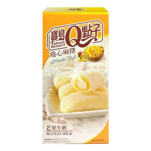 ASEA Q Mango Milk Mochi Roll 150g | 宝岛Q点子 芒果牛奶卷心麻薯 150g