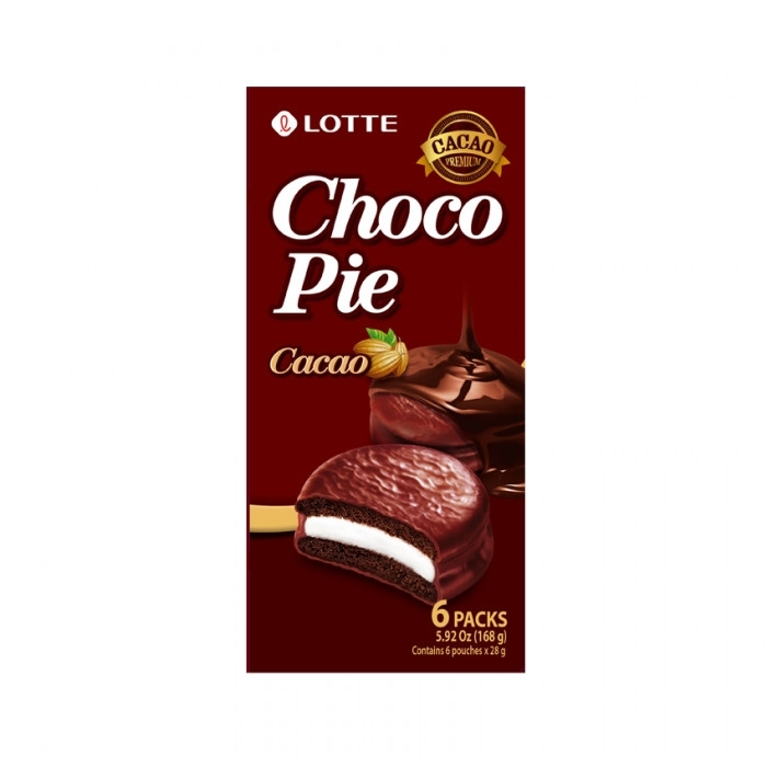 乐天Choco Pie Cacao 6包168g | ASEA LOTTE Choco Pie Cacao 6 Packs 168g