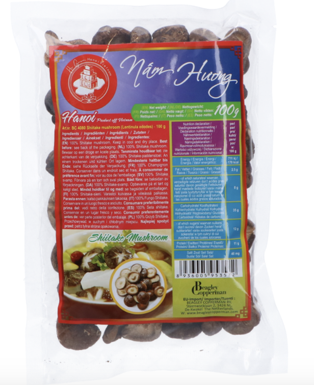 HO GUOM HA NOI 干香菇 100g | HO GUOM HA NOI Dry Shiitake Mushroom 100g