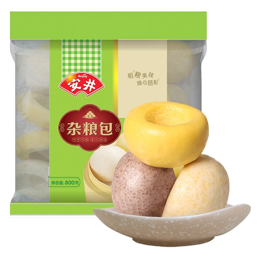 安井 杂粮包 窝窝头 800g | Anjing Multigrain Buns Wowotou 800g