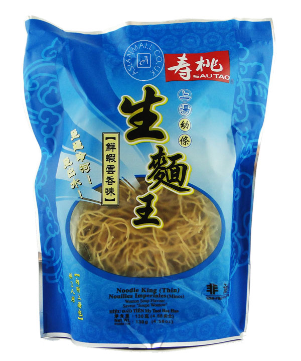 Sautao noodle King (thin/Thick) Wonton 130g | 寿桃 生面王 （细/宽） 鲜虾云吞味 130g
