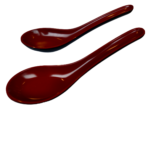 Melamine 5.2'' Soup Spoon Red&Black 111 | 密胺5.2''小头汤勺 红黑 111