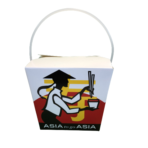 26 OZ Noodle Box ASIA TO GO ASIA / Take Away Paper Box 750ml (500sets) | 中餐 三色福字 纸质 外卖盒 750ml(26 OZ)