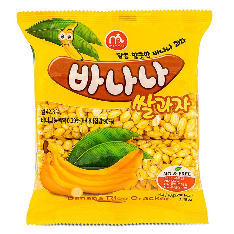 韩国 米通 香蕉味 70g | Mammos Rice Crackers-Banana 70g