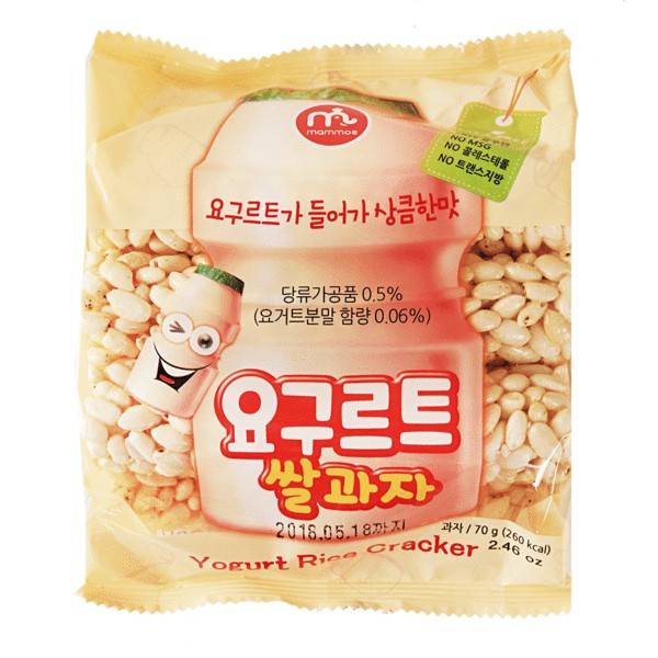 Mammos Rice Crackers-Yoghurt 70g | 韩国 米通 酸奶味 70g