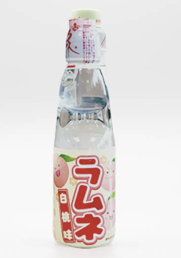 Ramune White Peach drinks 200ml | 日本弹珠饮料(白桃味)200ml