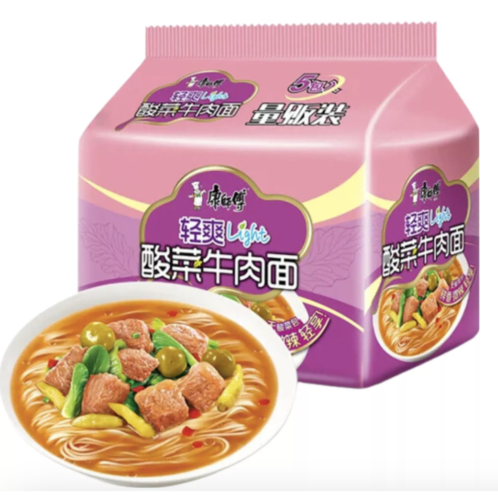 康师傅 清爽酸菜牛肉面 105g | Mr.Kon Instant Noodles Light Pickled Beef 105g