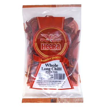 HEERA 干辣椒 整 超级辣 50g | ASEA HEERA Chili Whole Long Extra Hot 50g