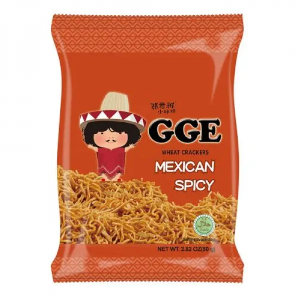 TW GGE Wheat Crackers Mexican Spicy 80g | 张君雅小妹妹 墨西哥辣碎面 80g