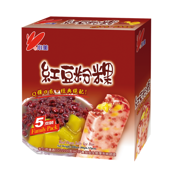 Xiao Mei Red Bean Jelly Ice Bar 75g* 4/unit | 小美 红豆粉粿 冰棒 75g * 4支装
