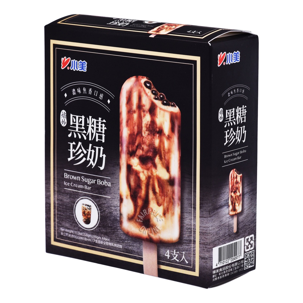 Xiao Mei Brown Sugar Boba Ice Bar 80g *4/unit | 小美 黑糖珍奶冰棒 80g*4 支装
