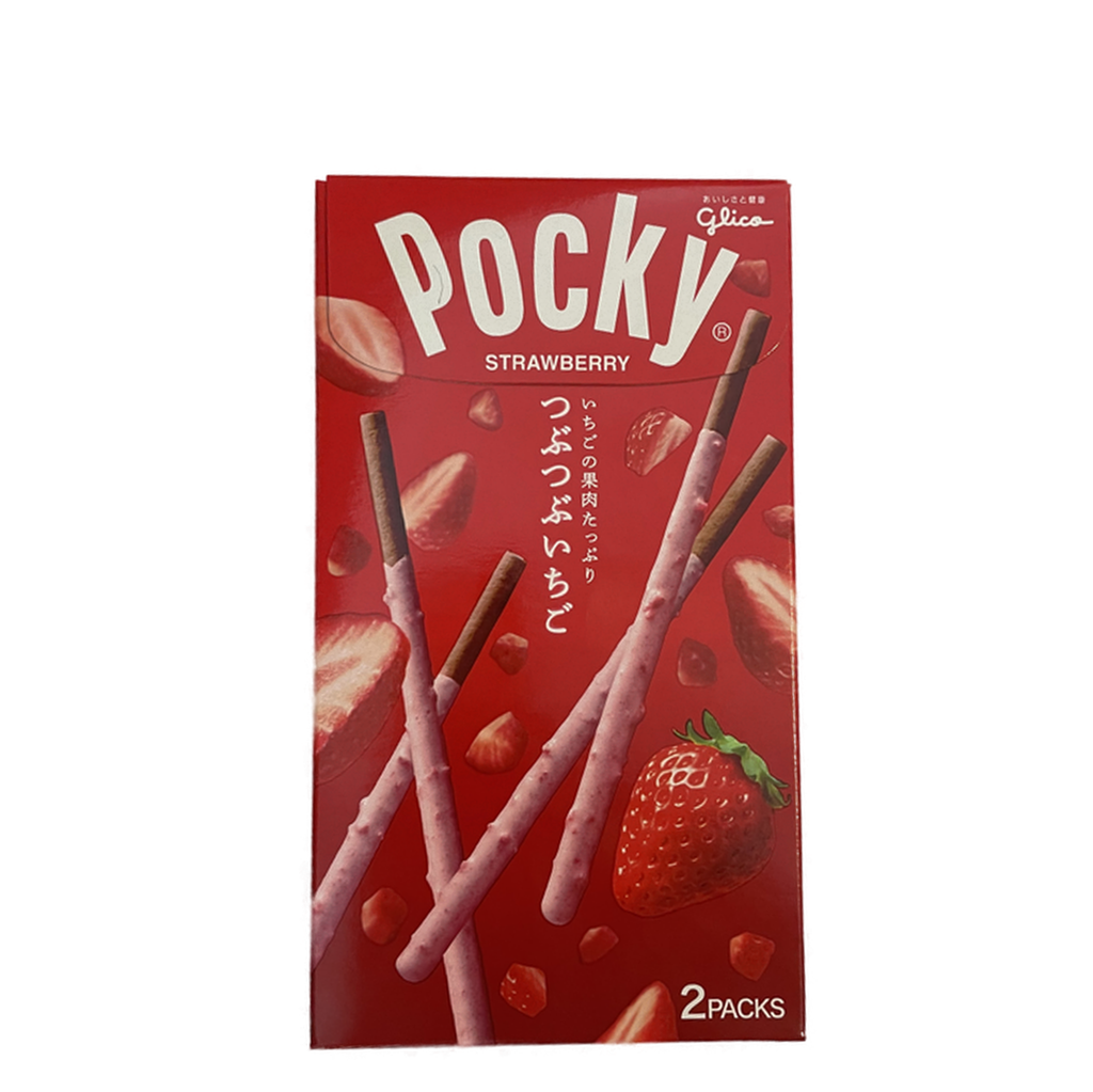 JP Pocky Chocolate Tubutubu Strawberry 57.6g | JP 百奇 草莓味巧克力棒 57.6g