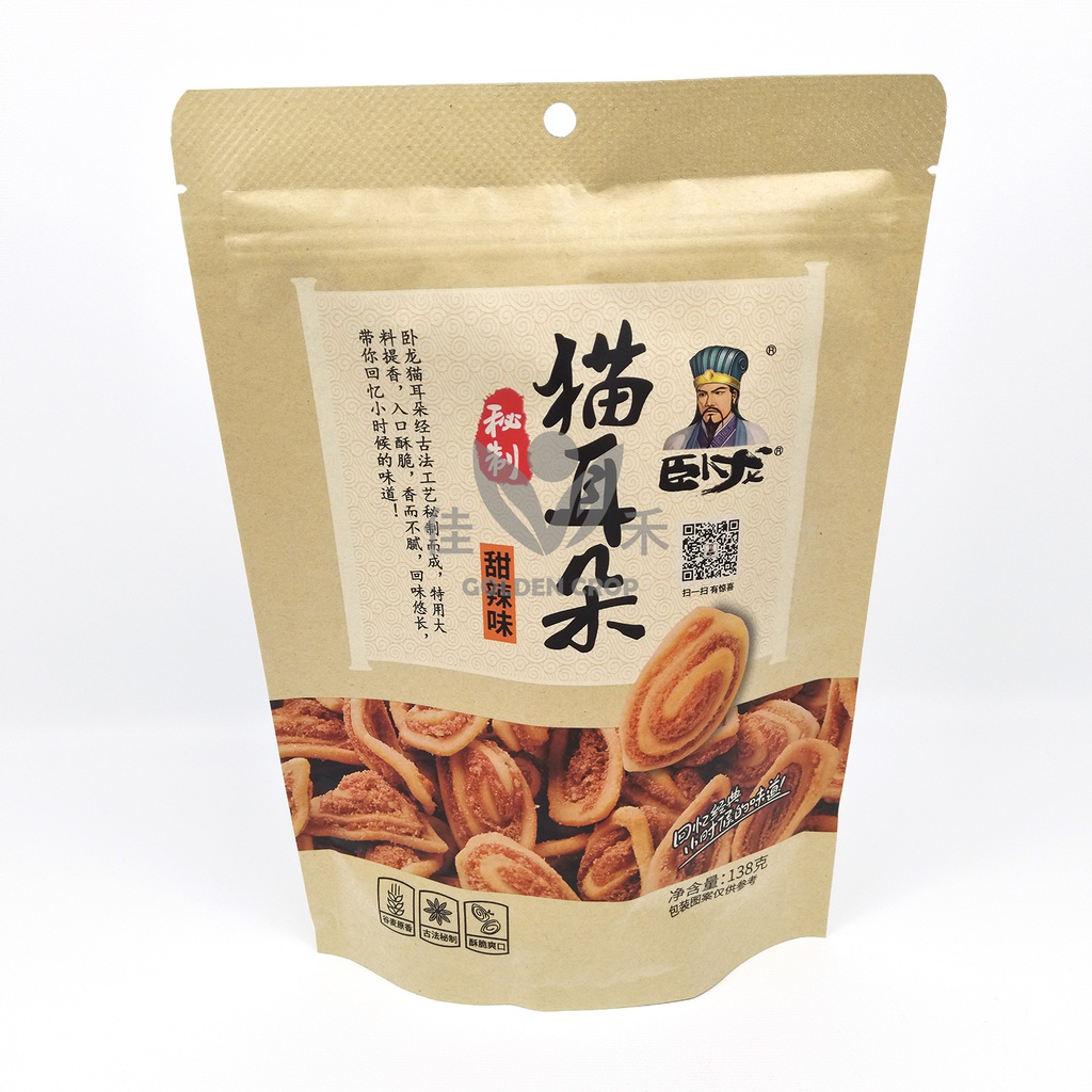 卧龙 猫耳朵 甜辣味 138g | WoLong Cake-Sweet & Spicy 138g 