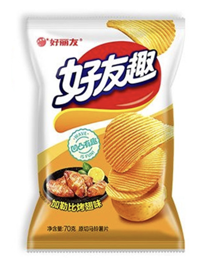 ORION Fried Chips Roasted Wing Flav. 70g | 好丽友 好友趣 加勒比烤翅味 70g