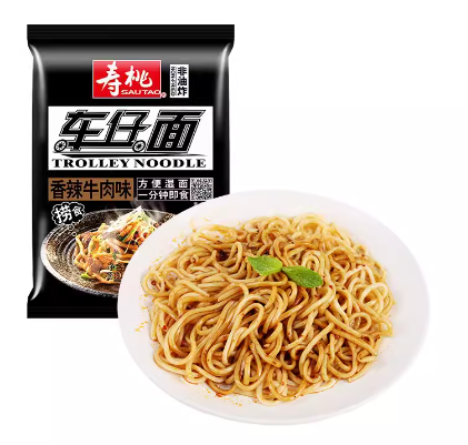 寿桃 车仔面 香辣牛肉味 205g | ST Instant Noodle Spicy Beef Flavor 205g
