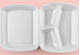 [70392-1] Foam Container (3 parts) 100pcs/bag | 泡沫外卖盒 (三小味) 100个/ 条