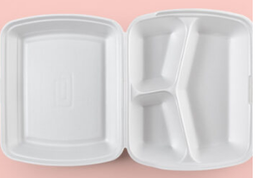 [70392-1] Foam Container (3 parts) 125pcs/bag | 泡沫外卖盒 (三小味) 125个/ 条