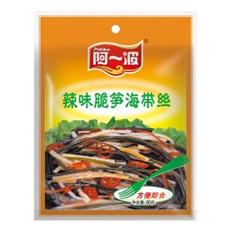 [20656] AYB Spicy Crispy Bamboo Shoots and Seaweed Shreds 80g | 阿一波 辣味脆笋海带丝 80g