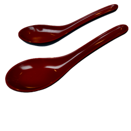 [70308] Melamine 5.2'' Soup Spoon Red&Black 111 | 密胺5.2''小头汤勺 红黑 111