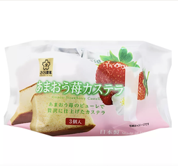 [60463] H FOODS 长崎蛋糕 博多甘王草莓味 120g | H FOODS Castella Amaou Strawberry Flavor 120g